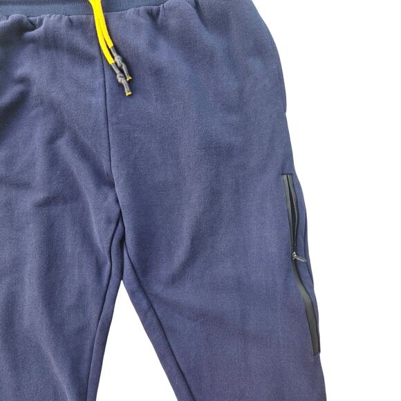Eleven Paris Men's Navy Cotton Terry Knit Casual Sporty Jogger Pants Size S - Picture 3 of 6